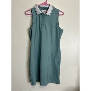 Tommy Bahama Racquet & ‎ Tennis Dress Light Green Polo Collar Knit Size M